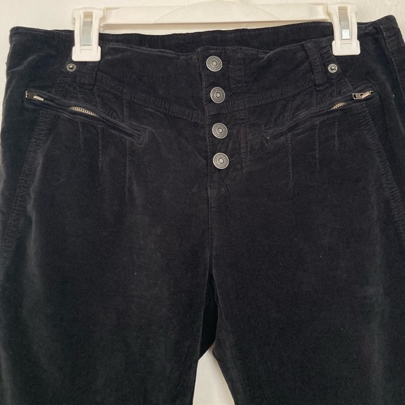Free People Hit Back Slim Flare Pants Size 6 Velour Black NEW - Picture 7 of 10